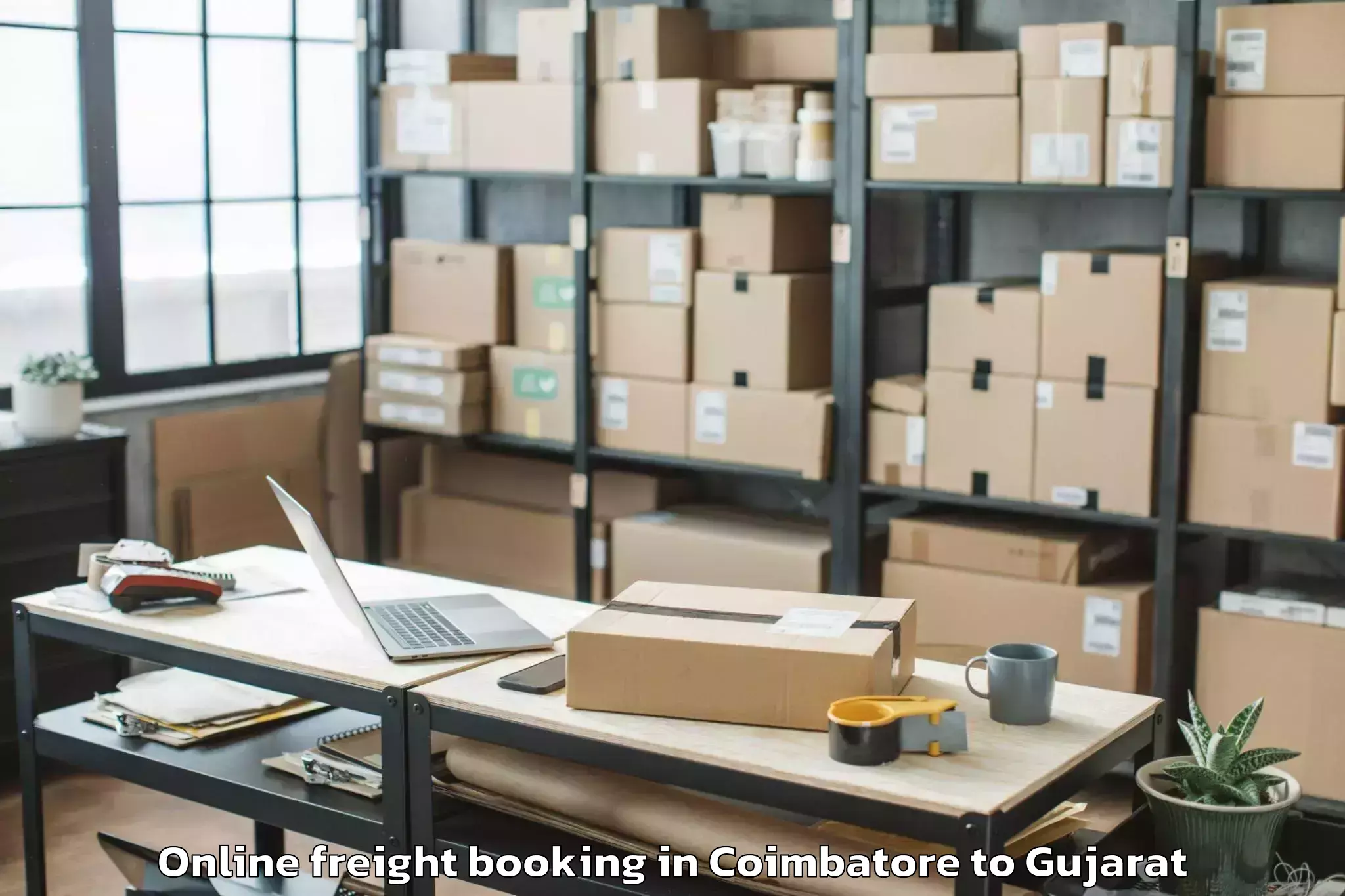 Book Coimbatore to Kamrej Online Freight Booking